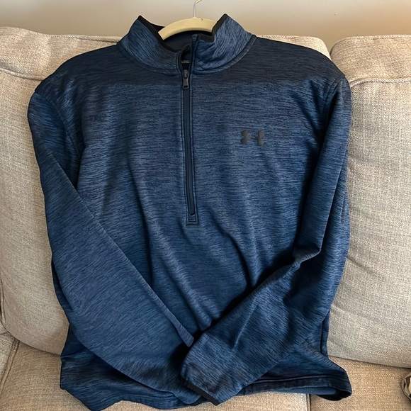 Under Armour Men’s Blue Coldgear Loose XL 1/4 zip pullover fleece sweatshirt - Picture 1 of 9